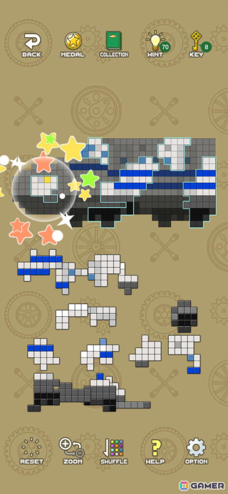 かわいいドット絵を組み立てるパズルアプリ「ドットピースパズル」のリニューアル版がApp Storeで配信！の画像