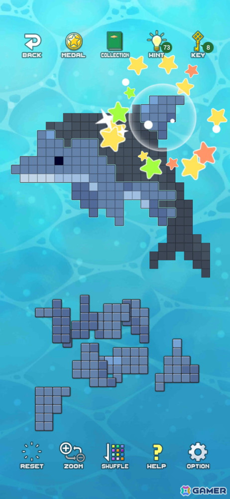 かわいいドット絵を組み立てるパズルアプリ「ドットピースパズル」のリニューアル版がApp Storeで配信！の画像