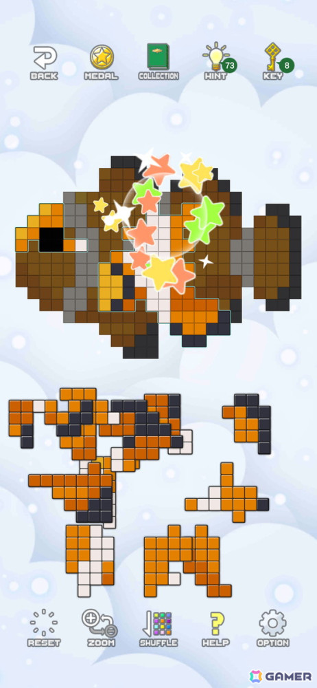 かわいいドット絵を組み立てるパズルアプリ「ドットピースパズル」のリニューアル版がApp Storeで配信！の画像