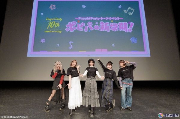 Poppin’Party結成10周年を記念したトークイベント「ポピパの新学期！」が開催！ショートアニメ「つれづれポピパ」の公開も発表の画像1