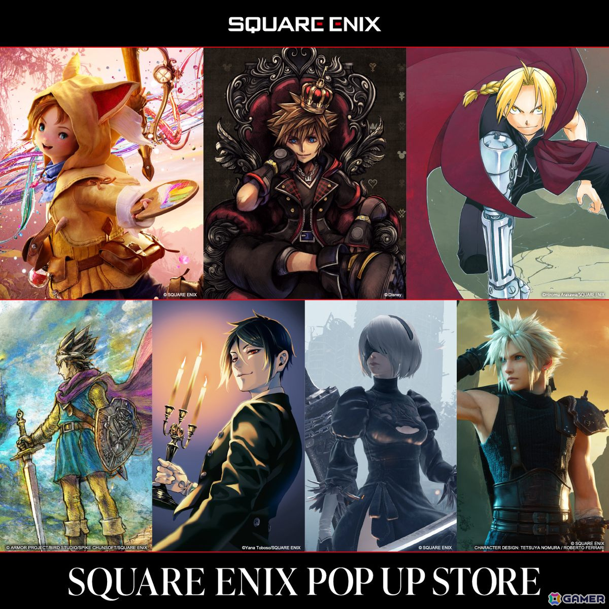 「SQUARE ENIX POP UP STORE」が全国7か所のPARCOにて順次開催!第一弾の池袋PARCOは4月4日からの画像
