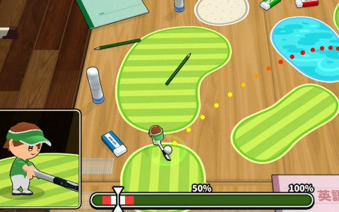 文房具が障害物のコースで楽しむゴルフゲーム「机でGOLF」がリリース！最大4人の対戦やコースエディットも可能