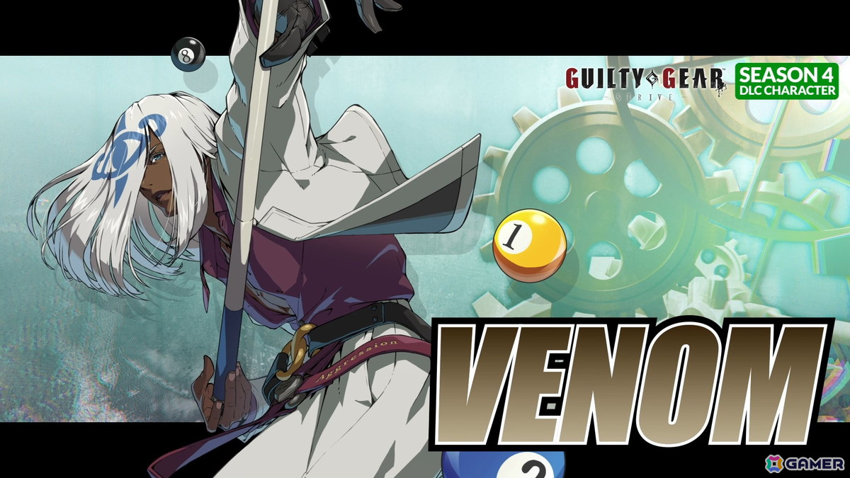 「GUILTY GEAR -STRIVE-」昼はパン屋、夜は謎の仕置人として戦う深紫のビリヤードファントム「ヴェノム」が参戦！の画像