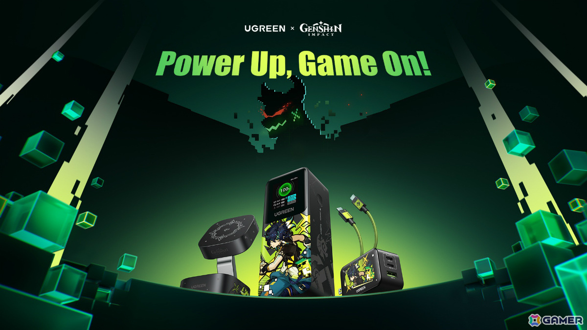 UGREEN×「原神」のコラボ商品が発売!キィニチをテーマにしたモバイルバッテリーや充電器、充電ケーブルがラインナップの画像