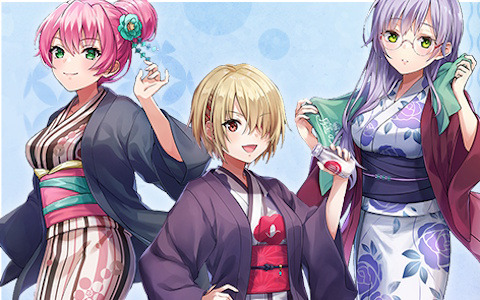 「ヘブバン」×「豊島園 庭の湯」コラボが4月3日より開催！第31A部隊の6人が描き下ろしの湯上り浴衣衣装で登場