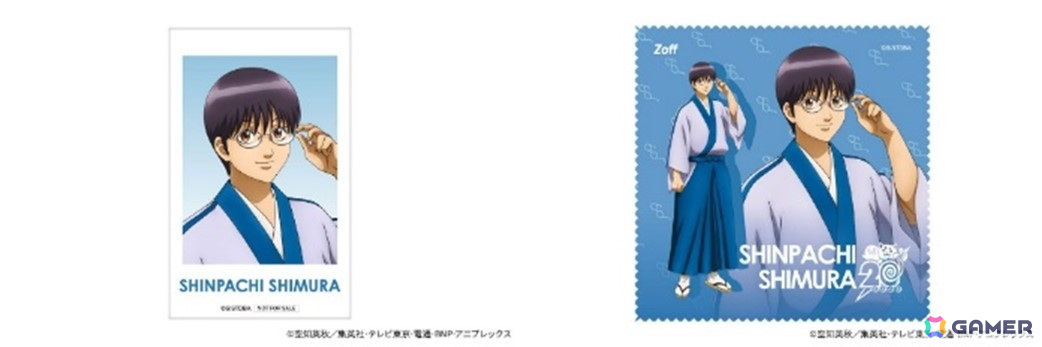 左)オリジナルステッカー 右)オリジナルメガネ拭き