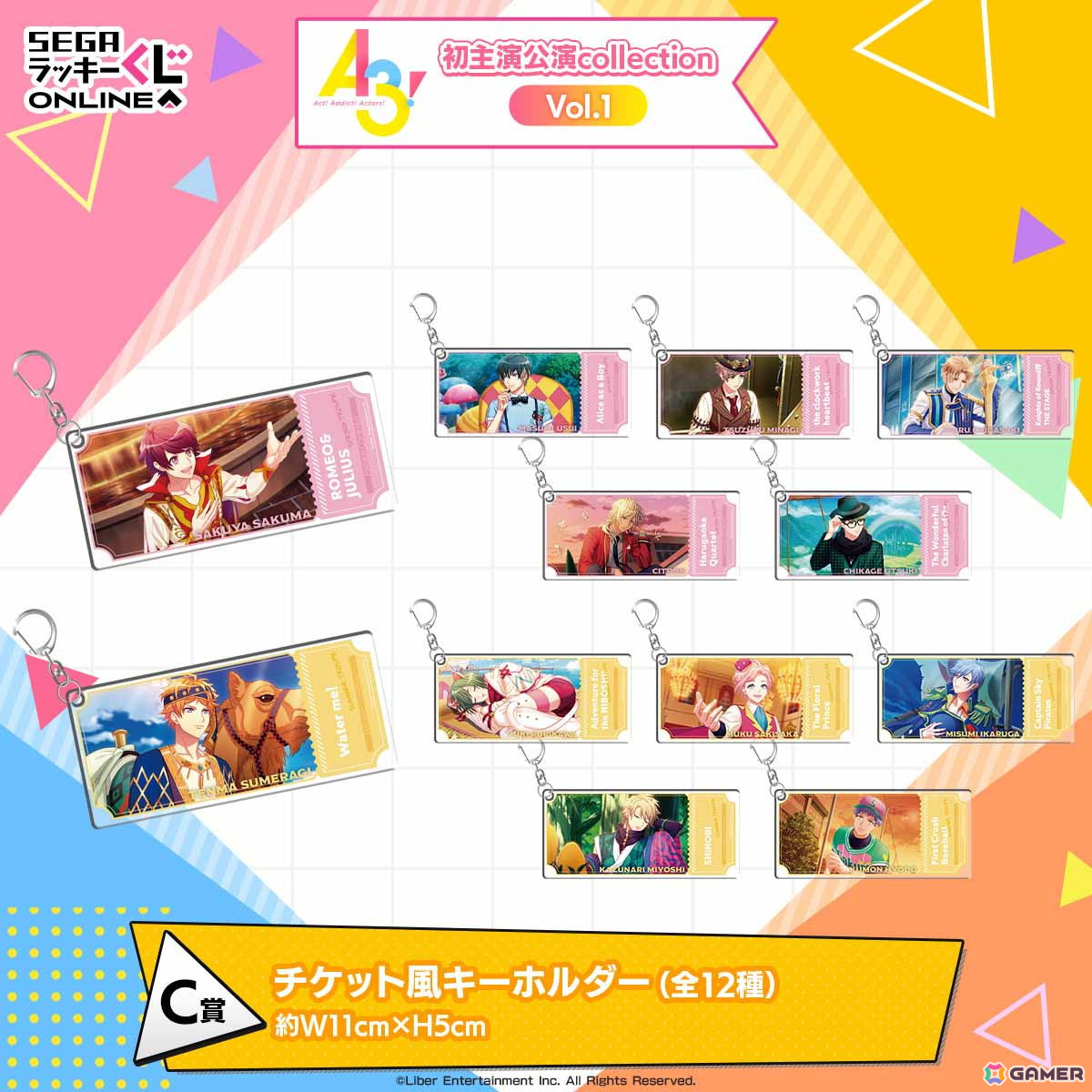 C賞:チケット風キーホルダー