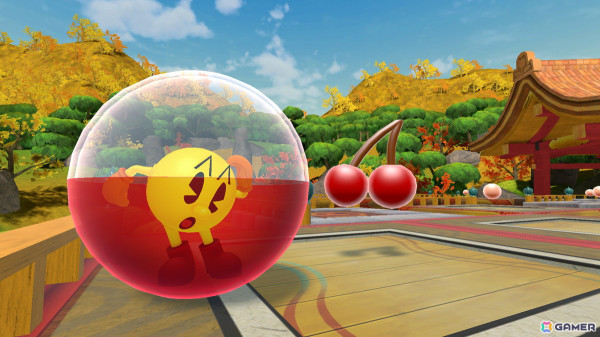 「スーパーモンキーボール バナナランブル」にパックマンがコラボDLCとして登場！ゲーム内のバナナがクッキーやチェリーに切り替わる特別仕様にの画像