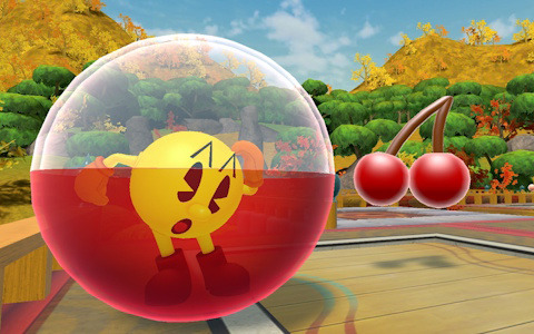 「スーパーモンキーボール バナナランブル」にパックマンがコラボDLCとして登場！ゲーム内のバナナがクッキーやチェリーに切り替わる特別仕様に