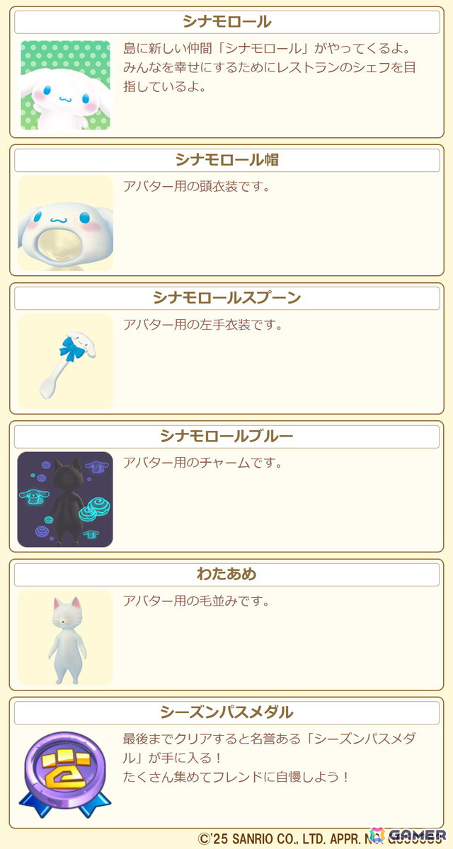 イベント報酬一覧