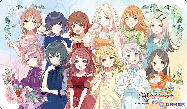 「学園アイドルマスター」の1周年フェアがアニメイトで開催!アイドル候補生全員がドレスを身にまとった描きおろしイラストで登場の画像