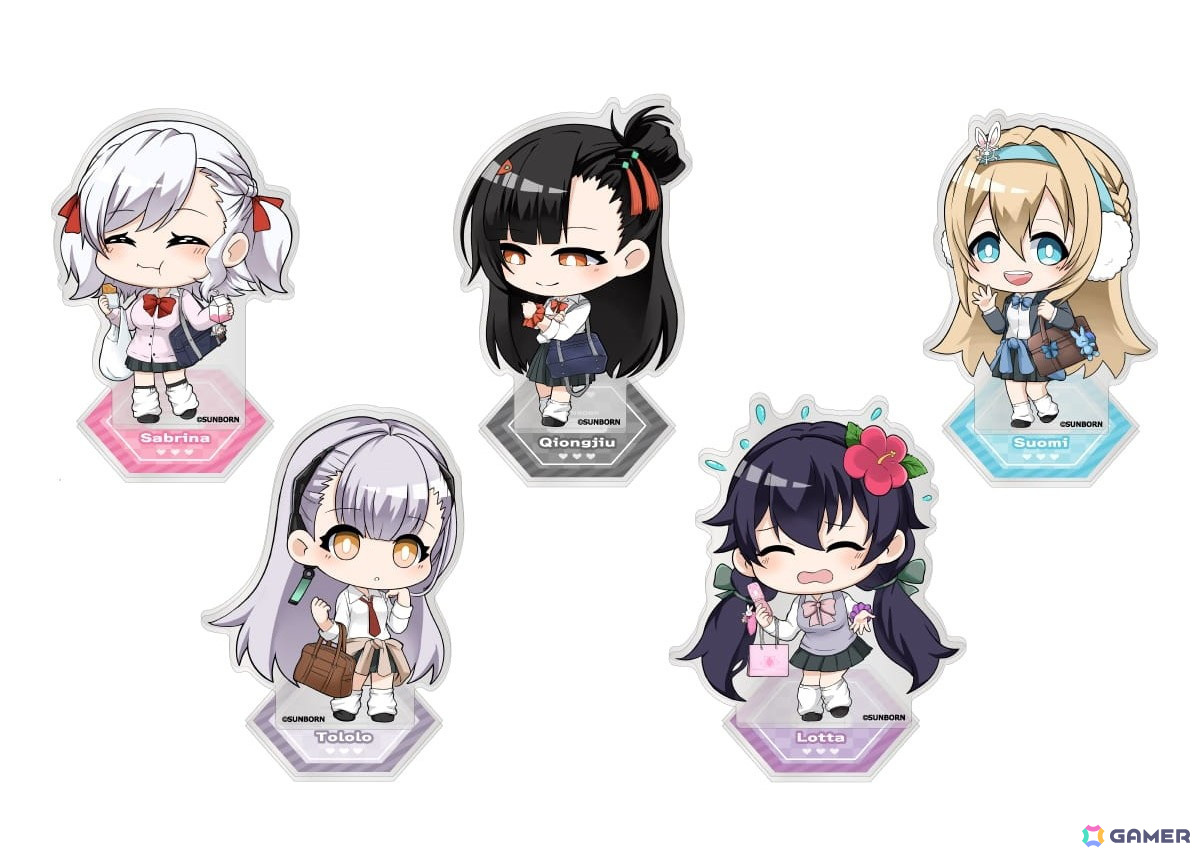 「ドールズフロントライン2:エクシリウム」のヴィレヴァン限定グッズが受注受付開始!制服をテーマにしたアクリルスタンドやPOP風アクリルバッジなどがラインナップの画像