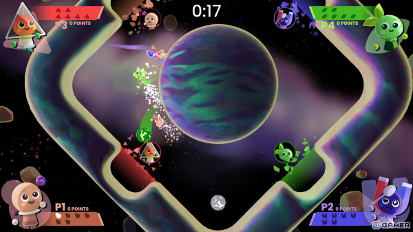 最大4人で楽しめる無重力パーティーゲーム「どっちがうえ: ギャラクシーゲーム」がSwitch/Steamで配信！の画像