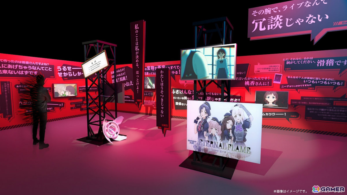 「ガールズバンドクライ展」エリアマップ&展示内容が公開!設定資料やトゲトゲエフェクトAR体験、“桃香の部屋”エリアなどの画像