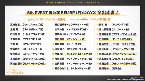 「ウマ娘」新衣装のタップダンスシチー、タニノギムレットが登場！6th EVENT春公演に遠野ひかるさん（マチカネタンホイザ役）、羊宮妃那さん（デアリングタクト役）らの追加出走が決定の画像27