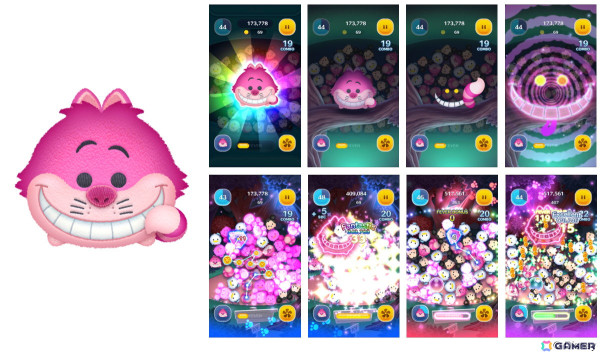 「LINE：ディズニー ツムツム」に新ツム「チェシャ猫」「マッドハッター」「白うさぎ」が登場！の画像2