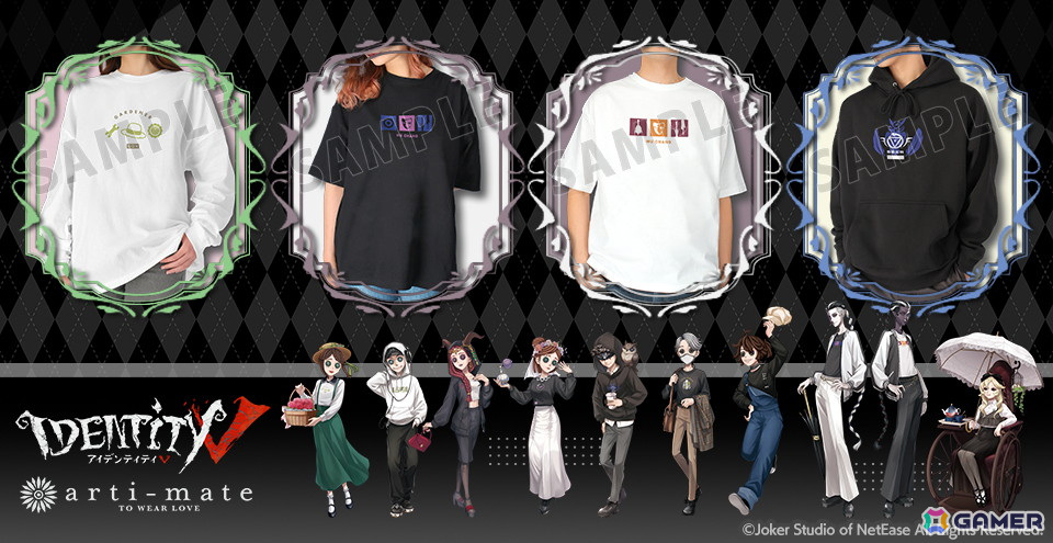 アニメイトの「Space A la mode」で「IdentityV 第五人格」の描き下ろしイラストを使用したアパレル・グッズが4月13日より発売！の画像