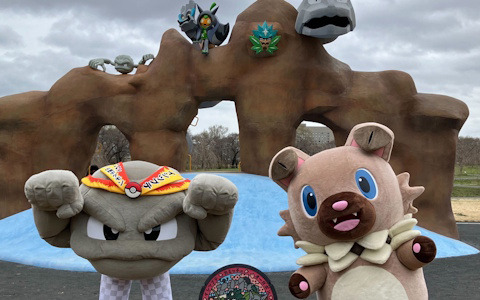 「イシツブテ」がデザインされた遊具が設置された「イシツブテ公園」が岩手県の展勝地公園に開園！「Pokemon GO」との連携イベントも実施