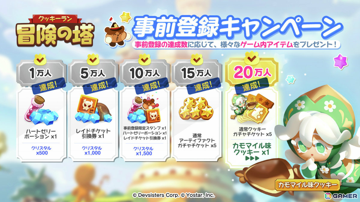サクッと楽しい3Dアクション「クッキーラン:冒険の塔」のサービスが開始!いちご大福味クッキー(CV:指出毬亜)がピックアップガチャに登場の画像