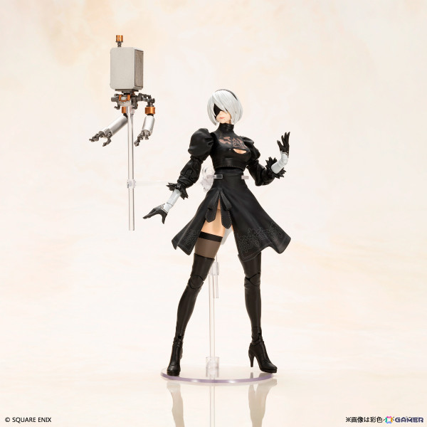 「NieR:Automata」2Bの組立式プラスチックモデルキットが登場！可動仕様のポッドや自爆モードを再現できる胴体パーツなどが付属の画像
