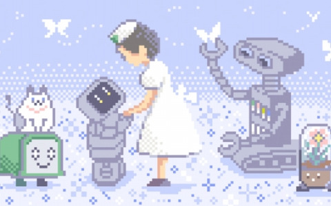 愛されたロボットたちの最期を見届けるドット絵ADV「ロボットホスピス」のSteamページが公開