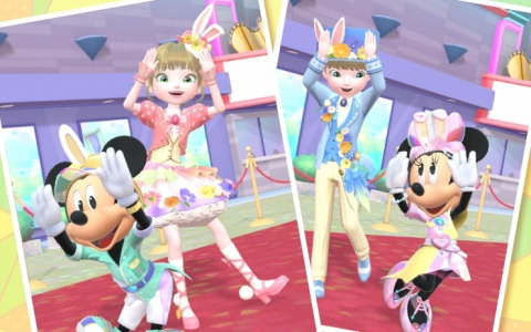 「Disney STEP」でコレクションイベント「イースター マジカルエッグハント」が開催！マップ上で出会うミッキーたちもうさぎの耳を付けて登場