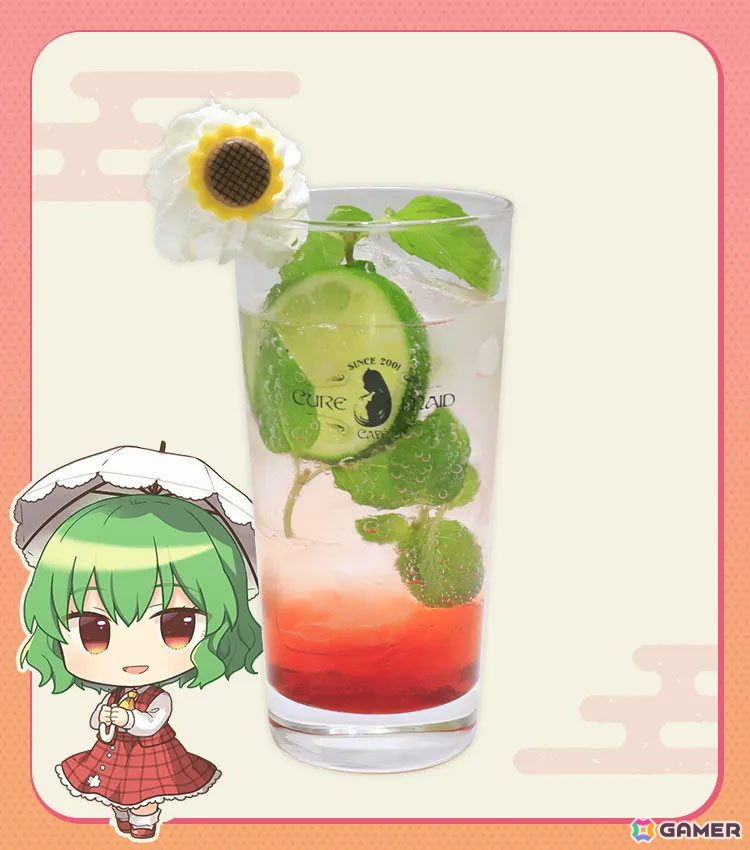 「東方Project×キュアメイドカフェ 博麗神社～春祭り2025カフェ」が4月12日より前期後期の二本立てで開催！前期のコラボフードやドリンク情報もの画像