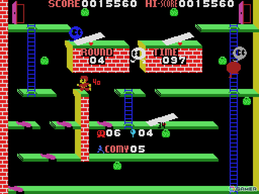 「C-SO（MSX版）」がプロジェクトEGGで無料配信！シーソーやトランポリンを駆使しながらワルガキ団をこらしめるアクションゲームの画像