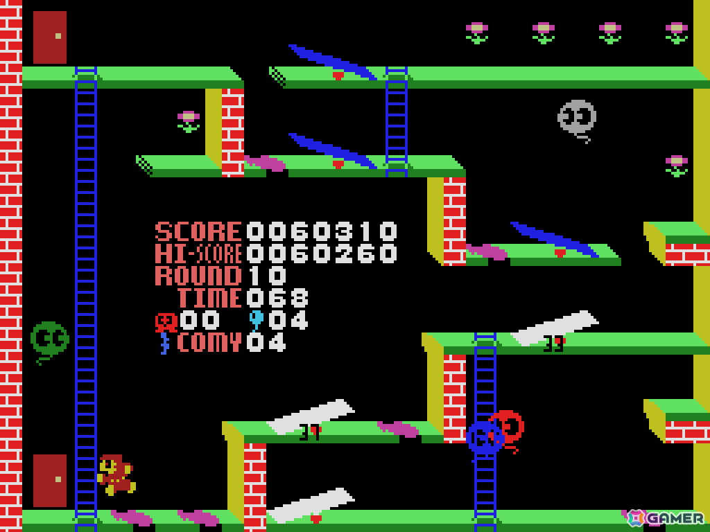 「C-SO（MSX版）」がプロジェクトEGGで無料配信！シーソーやトランポリンを駆使しながらワルガキ団をこらしめるアクションゲームの画像