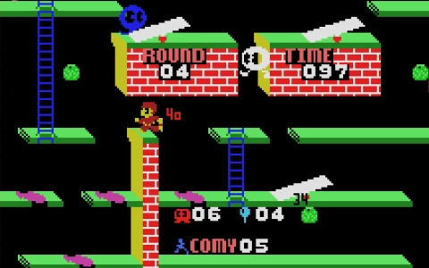 「C-SO（MSX版）」がプロジェクトEGGで無料配信！シーソーやトランポリンを駆使しながらワルガキ団をこらしめるアクションゲーム