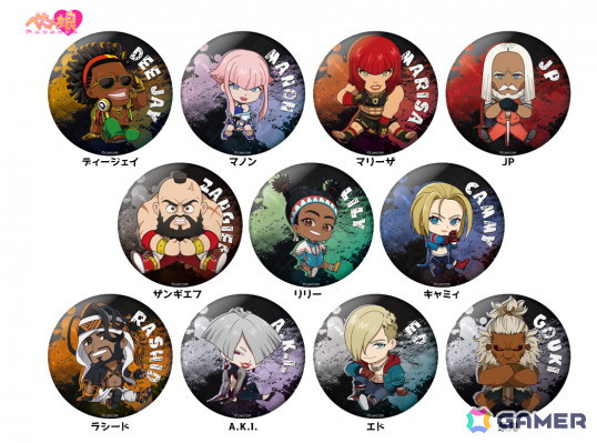 「スト6」のキャラたちがかわいくデフォルメされたアクリルキーホルダー、アクリルフィギュア、缶バッジが6月に発売！の画像