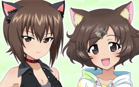 「ガールズ＆パンツァー 戦車道大作戦！」キャットスタイルの優花里、まほ、ヨウコ、マリーがガチャに登場！の画像