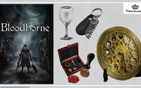 「Bloodborne」星見時計を模した置き時計や血の女王へ捧げるワイングラスなどのコラボアイテムがSuperGroupiesより登場！