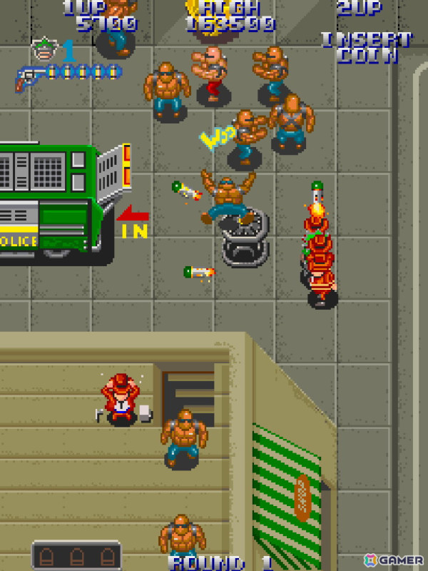アクションSTG「アーケードアーカイブス クレイジーコップ」が4月10日に配信！スミスとウェソンを操作してギャング「ダグラス一味」を捕まえようの画像