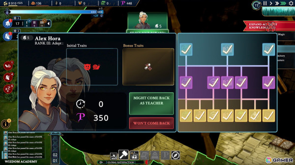 魔法学校運営シム「Wizdom Academy」がSteamにて4月18日に早期アクセス開始！校長先生として学校を管理し一流の魔法使いを育てようの画像7