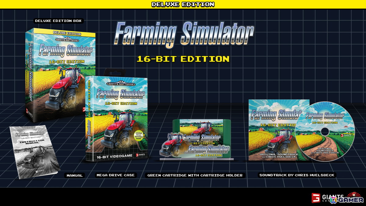 MD互換機向けソフト「Farming Simulator 16-Bit Edition」がレトロカートリッジコレクターズ版として発売決定!の画像