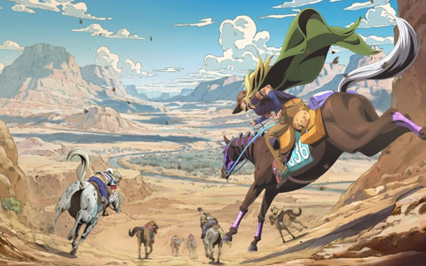 「スティール・ボール・ラン ジョジョの奇妙な冒険」アニメ制作決定！ジョニィ・ジョースター、ジャイロ・ツェペリのキャラビジュアルや特報PVが公開