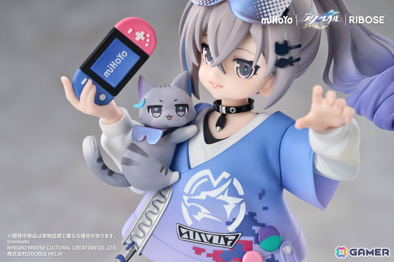 「崩壊:スターレイル」銀狼のちびねこシリーズフィギュアが登場!描き下ろし缶バッジが特典として付属の画像