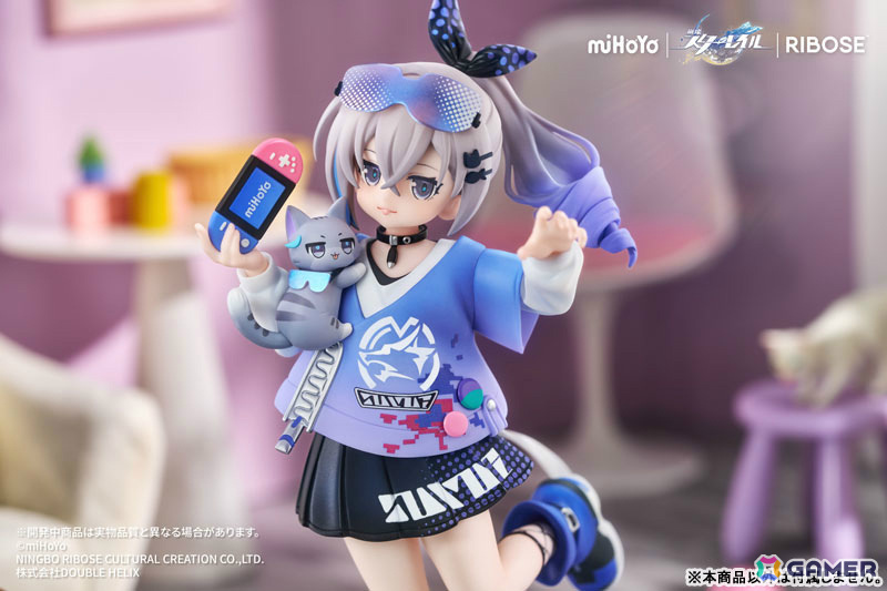 「崩壊:スターレイル」銀狼のちびねこシリーズフィギュアが登場!描き下ろし缶バッジが特典として付属の画像