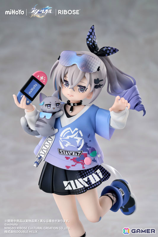 「崩壊:スターレイル」銀狼のちびねこシリーズフィギュアが登場!描き下ろし缶バッジが特典として付属の画像