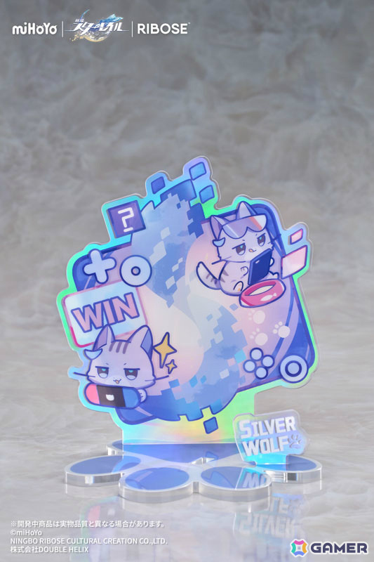「崩壊:スターレイル」銀狼のちびねこシリーズフィギュアが登場!描き下ろし缶バッジが特典として付属の画像