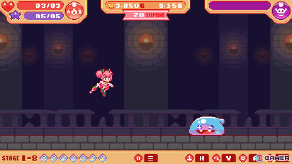 「魔法少女クリティカル DELUXE」のデモ版がSteamで公開！異世界に飛ばされた魔法少女を操作する横スクロールアクションゲームの画像