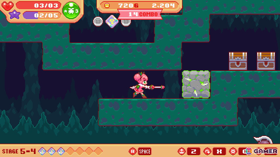 「魔法少女クリティカル DELUXE」のデモ版がSteamで公開！異世界に飛ばされた魔法少女を操作する横スクロールアクションゲームの画像6