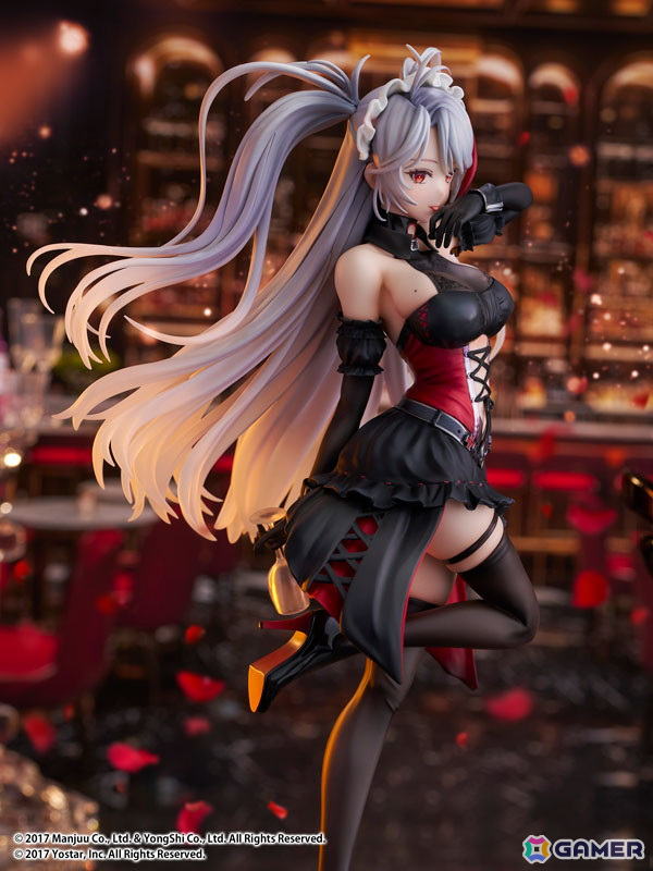 「アズレン」プリンツ・オイゲンが1/7スケールフィギュアで登場！Live2D着せ替え「この夜に酔いしれ」をモチーフに立体化の画像7