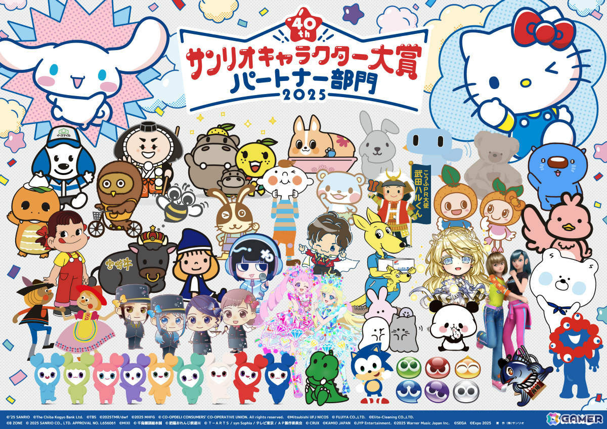 「2025年サンリオキャラクター大賞」初回速報1位はポムポムプリン!2位に追随するのはV6のかかるシナモロールにの画像