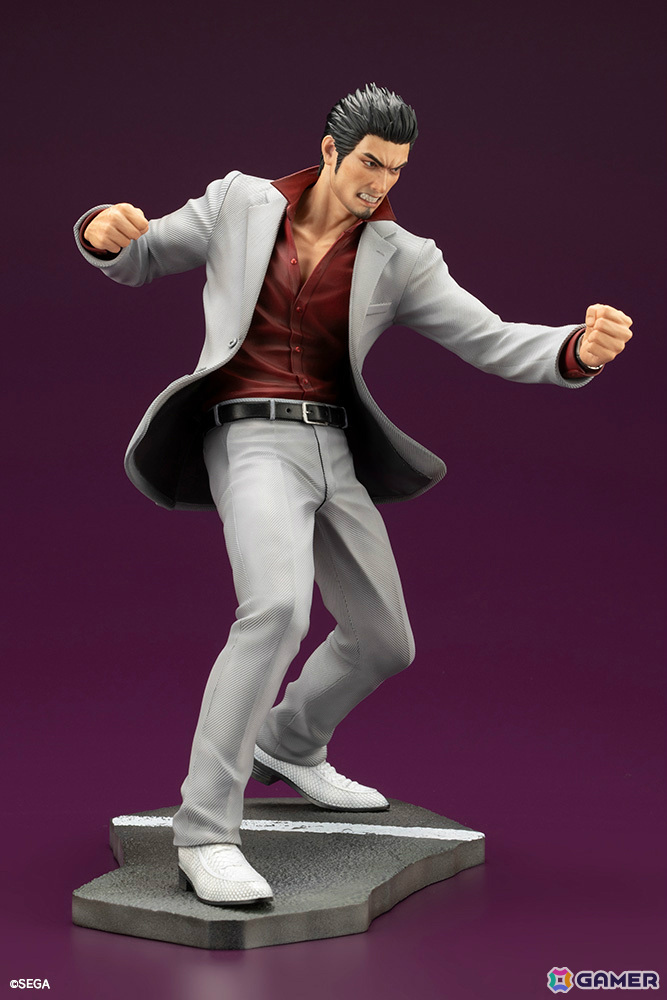 「龍が如く」桐生一馬が渾身のバトルポーズで1/6スケールフィギュアに!特製アクリルブロックがコトブキヤショップ限定特典として付属の画像