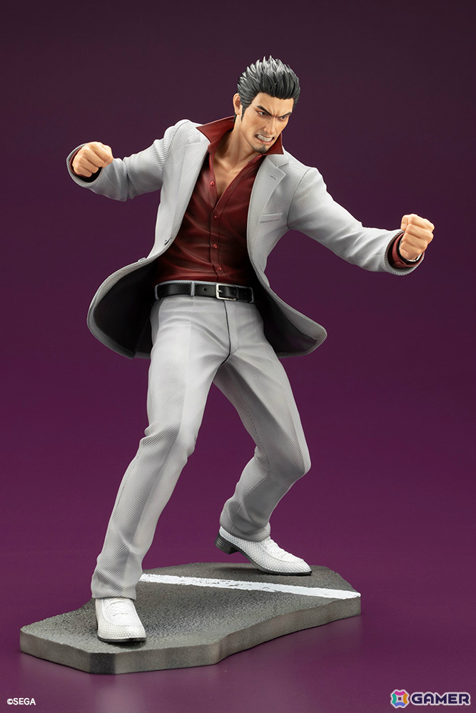 「龍が如く」桐生一馬が渾身のバトルポーズで1/6スケールフィギュアに!特製アクリルブロックがコトブキヤショップ限定特典として付属の画像