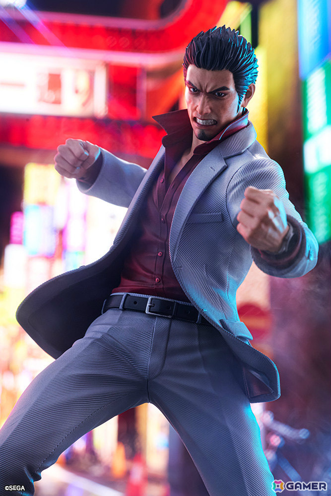 「龍が如く」桐生一馬が渾身のバトルポーズで1/6スケールフィギュアに!特製アクリルブロックがコトブキヤショップ限定特典として付属の画像