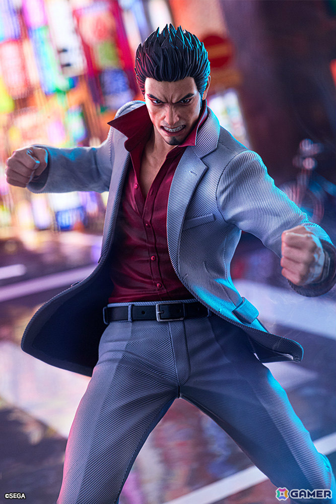 「龍が如く」桐生一馬が渾身のバトルポーズで1/6スケールフィギュアに!特製アクリルブロックがコトブキヤショップ限定特典として付属の画像