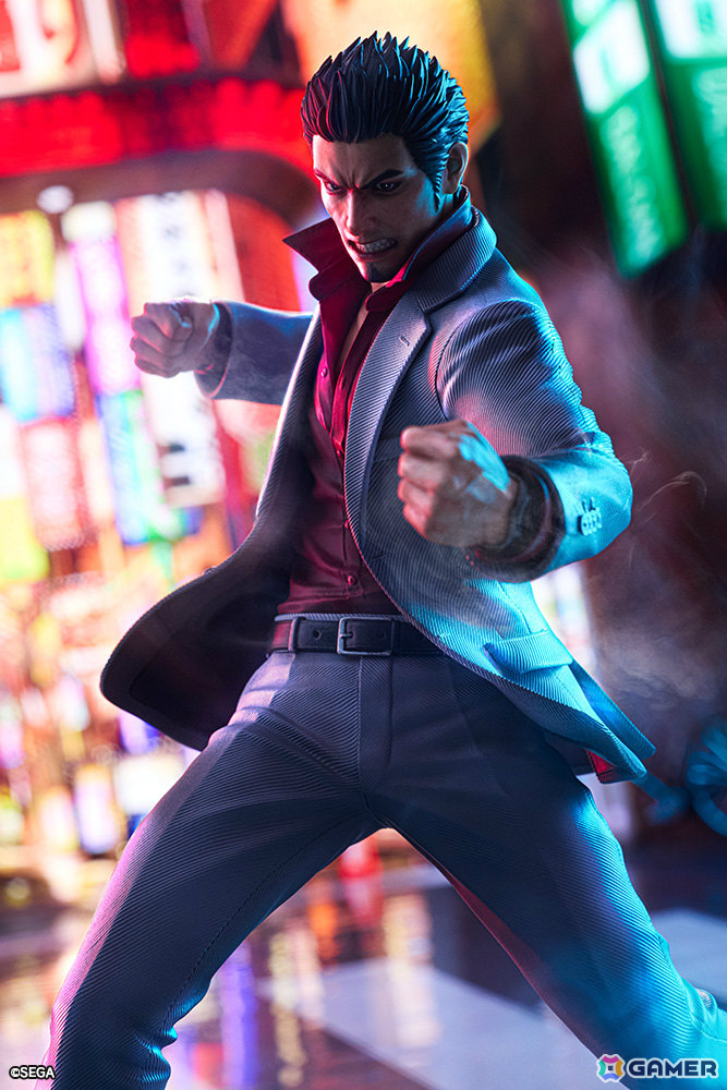 「龍が如く」桐生一馬が渾身のバトルポーズで1/6スケールフィギュアに!特製アクリルブロックがコトブキヤショップ限定特典として付属の画像